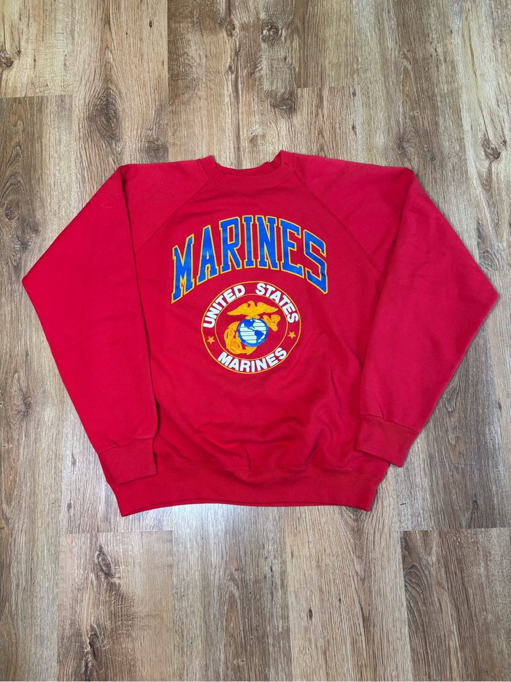 Vintage United States Marines Red Graphic Crewneck Sweatshirt
